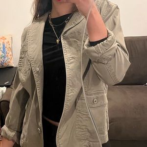 Olive green blazer jacket